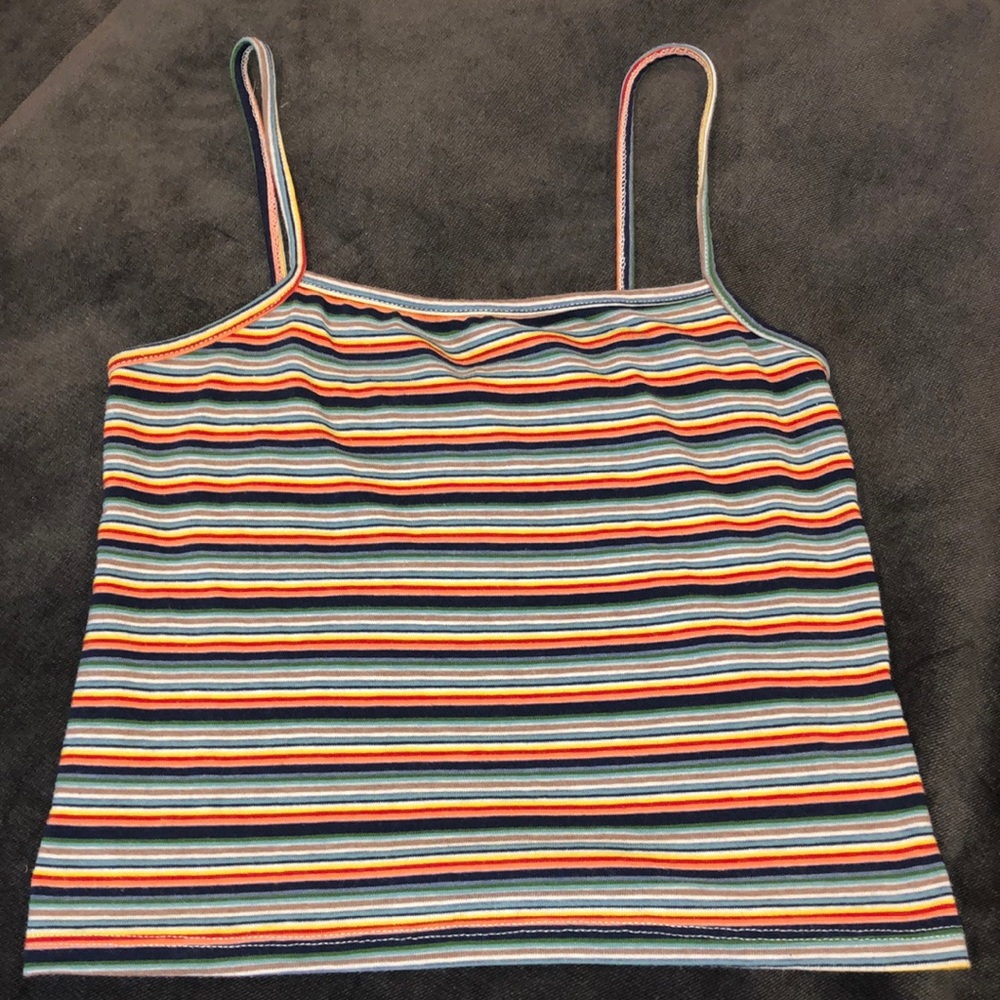 RAINBOW STRIPED BRANDY SHIRT